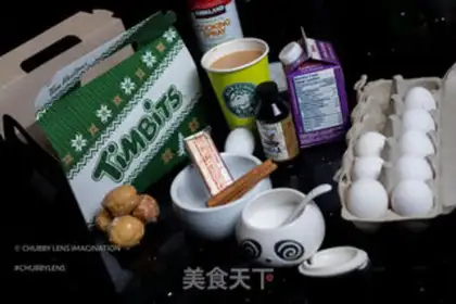 Make Donut tea pudding step 0