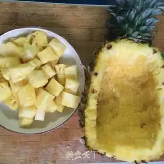 Make Old pineapple meat step 2