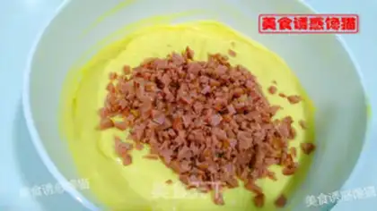 Make Pumpkin egg ham pancakes step 3