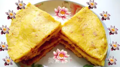 Make Pumpkin egg ham pancakes step 7
