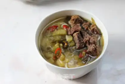 Make Sour beef noodles step 15