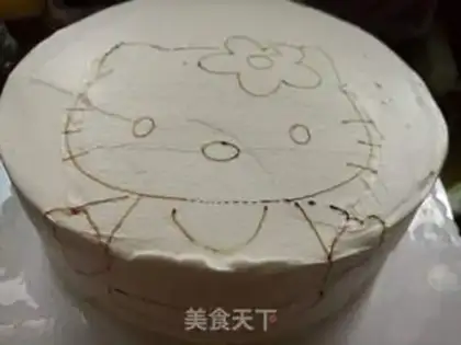 Make The rice paper-printed cake step 10