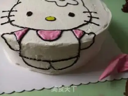 Make The rice paper-printed cake step 13