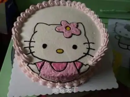 Make The rice paper-printed cake step 17