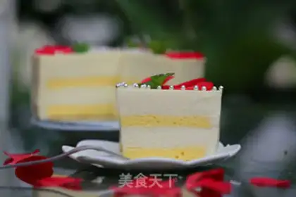 Make The durian mousse cake step 15