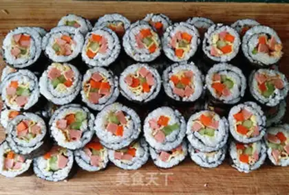 Make What a ham sushi step 11