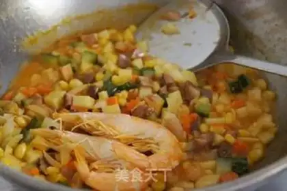 Make Red curry shrimp rice step 8