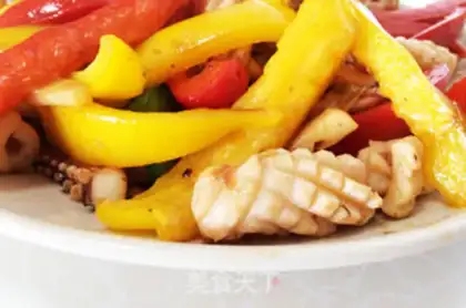 Make "Spring Wind 10 miles of pepper squid." step 13