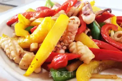 Make "Spring Wind 10 miles of pepper squid." step 14