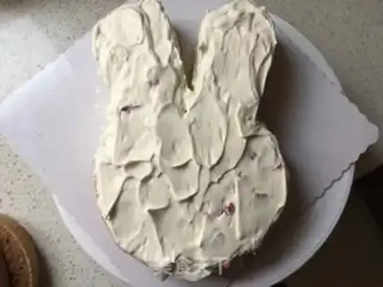Make Little bunny cream cake step 23