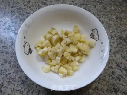 Make Banana sesame rice pie step 2