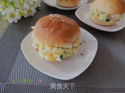 Make Bacon potato salad burger step 6