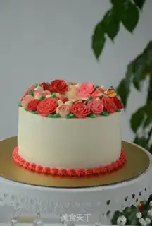 Make Korean flower cake step 13