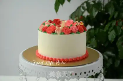 Make Korean flower cake step 16