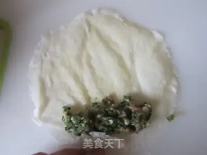 Make Wild celery spring rolls step 6