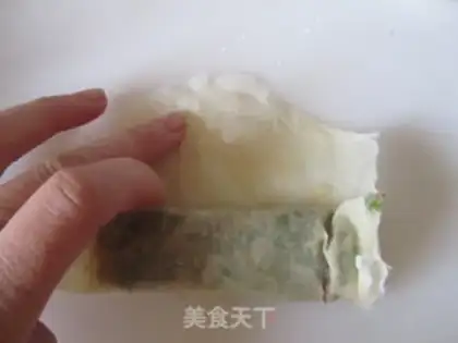 Make Wild celery spring rolls step 7