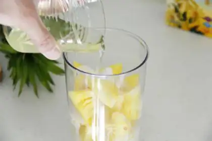 Make Fresh strawberry pineapple milkshake step 15
