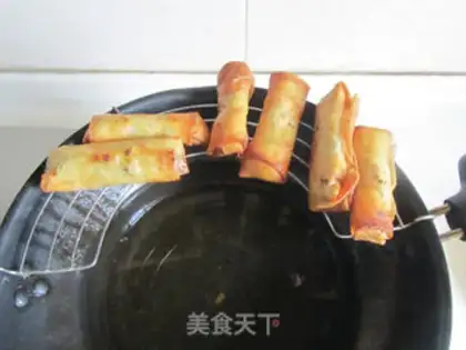 Make Wild celery spring rolls step 9