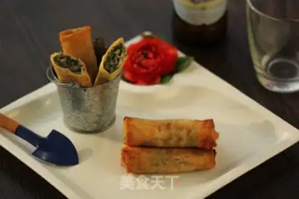 Make Wild celery spring rolls step 10