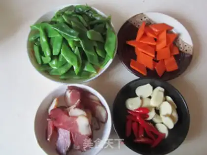 Make Sword bean fried meat step 1