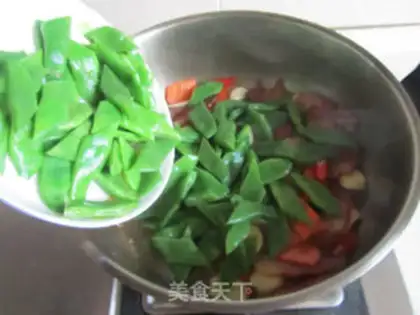 Make Sword bean fried meat step 6