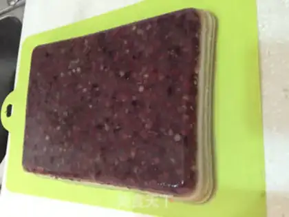 Make Red bean coconut horse hoof cake step 16