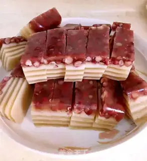 Make Red bean coconut horse hoof cake step 17