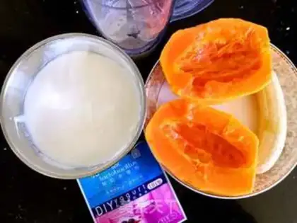 Make The papaya banana sour past step 0