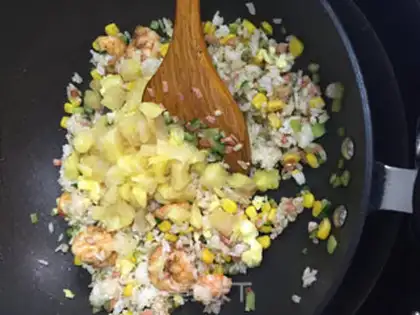 Make Pineapple rice step 11