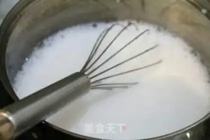 Make Milk papaya pudding step 2