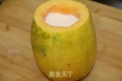 Make Milk papaya pudding step 3