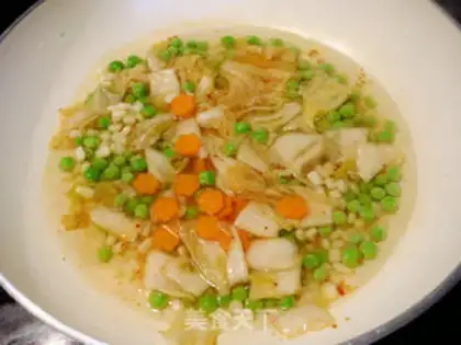 Make Shrimp sauerkraut step 2