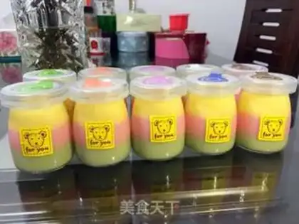Make Rainbow pudding step 5