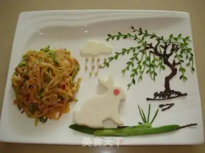 Make Red oil leaves step 5