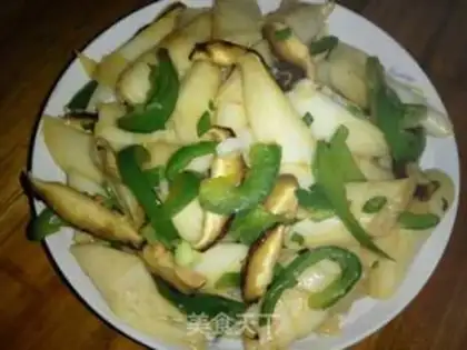 Make Pepper mushrooms and intestinal powder step 5