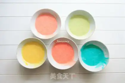 Make Rainbow cake step 6