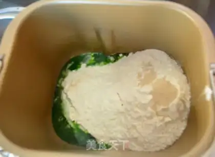 Make Blue wheat, red bean bread step 1