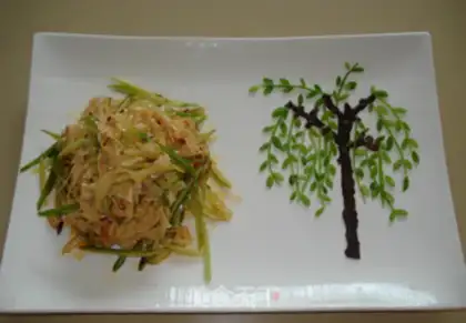 Make cucumber bean peel step 5