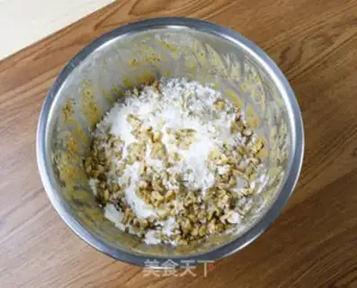 Make Red sugar walnut cookies step 2