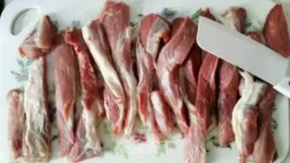 Make My homemade hand tore beef jerky step 0