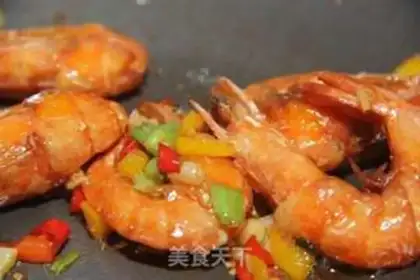 Make Fresh peppers and shrimp step 4