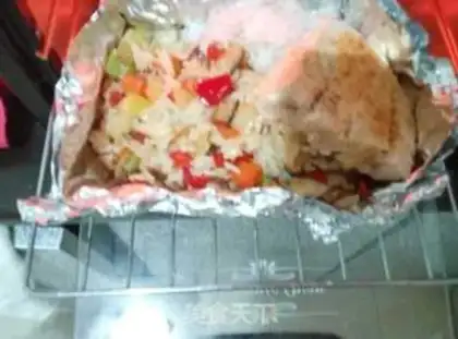 Make Chicken steak rice step 6