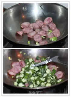 Make Autumn fried sausage step 1