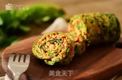 Make A spinach chicken omelet step 5