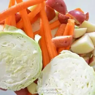 Make A secret sauce and vegetables step 1
