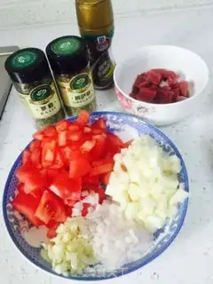Make Black pepper beef rice step 0