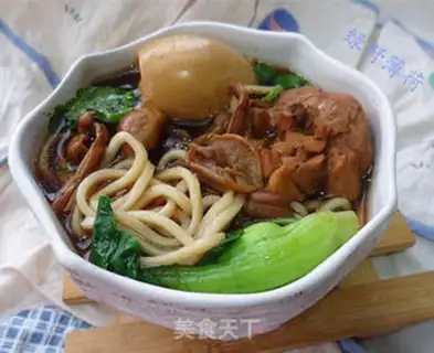 Make Mushroom chicken noodles step 8
