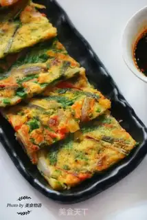 Make Korean-style pine shrimp pancakes step 11