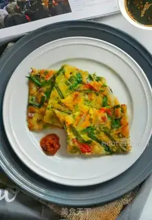 Make Korean-style pine shrimp pancakes step 13
