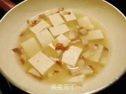Make The tofu soup in the snow step 1